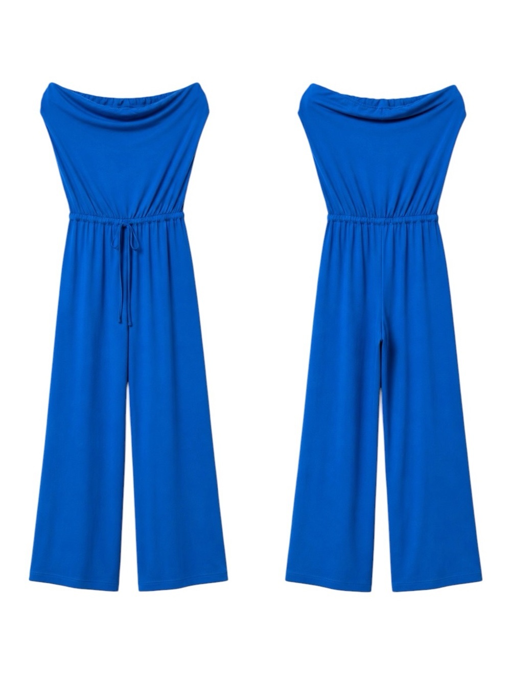 Boston Proper - NWT Cobalt Blue Off-the-Shoulder Wide Leg Jumpsuit Sz XS